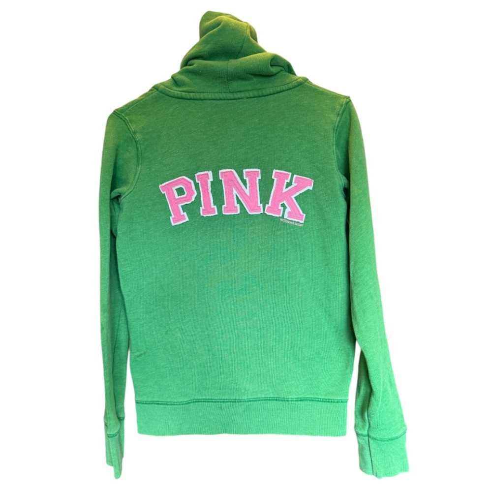 Y2k PINK Victoria’s Secret Pullover Hoodie Kangaroo Pockets VNECK Sweatshirt